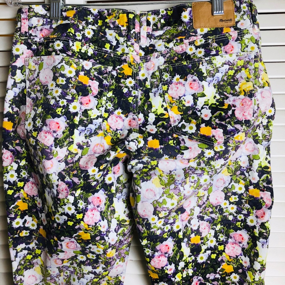MADEWELL FLOWER PRINT/MID RISE JEAN - Picture 2 of 6